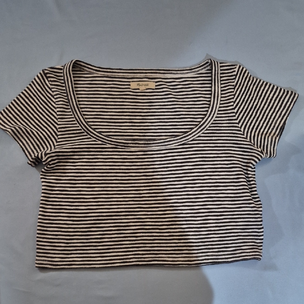 Madewell Classic Striped Crop Top